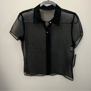 Sheer Black Women's Top